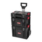Kit de Caisse À Outils - Qbrick - System Pro - Sur Roulettes - 3 Compartiments - Noir