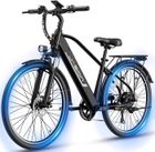 JASION Vélo électrique VAE 26" - Batterie amovible 48V/11Ah- Shimano 7 Vitesses - Vélo VTT E-Bike - Moteur 500W -Noir