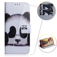 Verre trempé+Housse pour Xiaomi Redmi Note 13 4G 6.67", Antichoc Coque en Cuir PU Magnétique Flip Portefeuille Etui, Panda TXCH