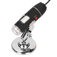 Microscope USB portable numérique 1600X 1080P HD avec 8 lumières LED - ROKOO - Blanc