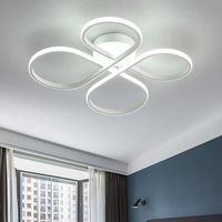 Dorlink® Plafonnier LED Dimmable, Plafonnier Moderne Blanc 76W Lustre Salon pour Chambre Cuisine Salon