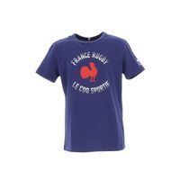 Tee shirt enfant Ffr fanwear tee ss n1 - Le coq sportif - Manches courtes - Bleu