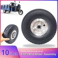 Pneu solide 10 pouces 4.10/3.50-4 pneus pleins avec moyeu de roue en alliage d'aluminium pour scooter électrique tricycle