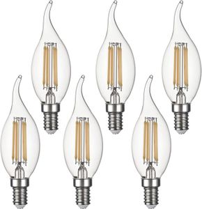 AMPOULE - LED Lot de 6 ampoules LED E14 vintage à filament, CA35