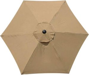 PARASOL Housse de rechange pour parasol de rechange - Anti-ultraviolet - Pour parasol extérieur - 3 m - 6 nervures Kaki.[Z355]