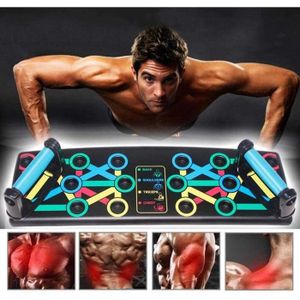 Planche /à Pompe Push Up Board Pliable 14 en 1 Multifonction Push-up de Tableau Syst/ème Planche /à Traction Portable Fitness Entra/înement de Force Outil Auxiliaire avec Poign/ées pour Musculation