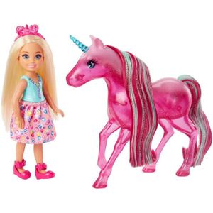 POUPÉE Barbie – Mini-muñeca Chelsea et sa Licorne (fpl82)