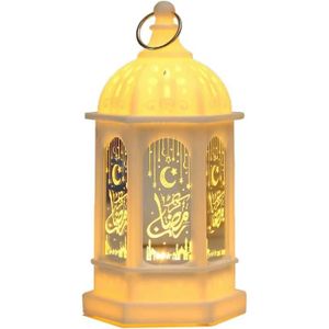 LAMPION Eid Mubarak Decoration Lanterne, Musulman Ramadan Led Lanterne, Lampe Éolienne Marocaine Rétro à Suspendre, LED Veilleuse Lanterne