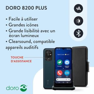 MOBILE SENIOR Doro 8200 Plus 4G Smartphone Débloqué Seniors - Té