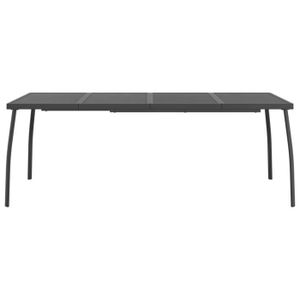 TABLE DE JARDIN  Drfeify Table de jardin anthracite 200x100x72 cm Treillis d'acier HB012