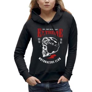 Sweat à Capuche Bikers PIXEL EVOLUTION - Team Racer Motorbike Concept (70% Coton, 30% Polyester)