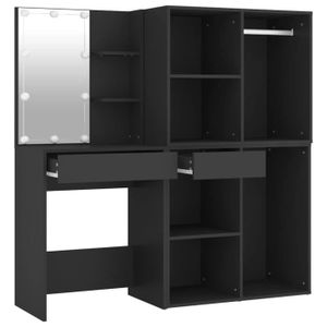 Coiffeuse avec miroir en chêne artisanal 86,5x35x136 cm | Leroy Merlin