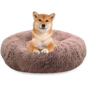 CORBEILLE - COUSSIN Panier Chien, 80Cm Coussin Rond Peluche Moelleux D