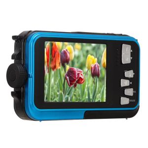 CAMÉSCOPE NUMÉRIQUE RHO-Caméra étanche Appareil photo numérique sousmarin étanche Full HD 2.7K 48MP 10 pieds Zoom optique numerique Rouge Bleu