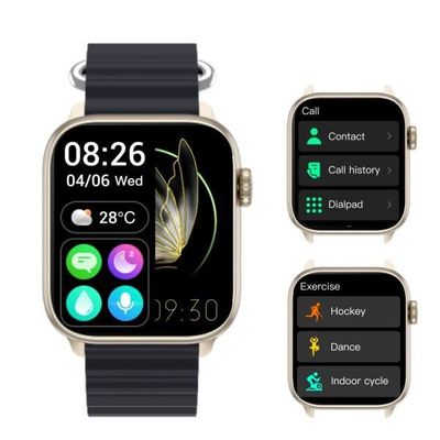 Montre Connecté Femme Homme Appel Bluetooth 1.83"HD Montre Intelligente Gris Graphite 100+ Mode Sport pour iOS Android 7 jours