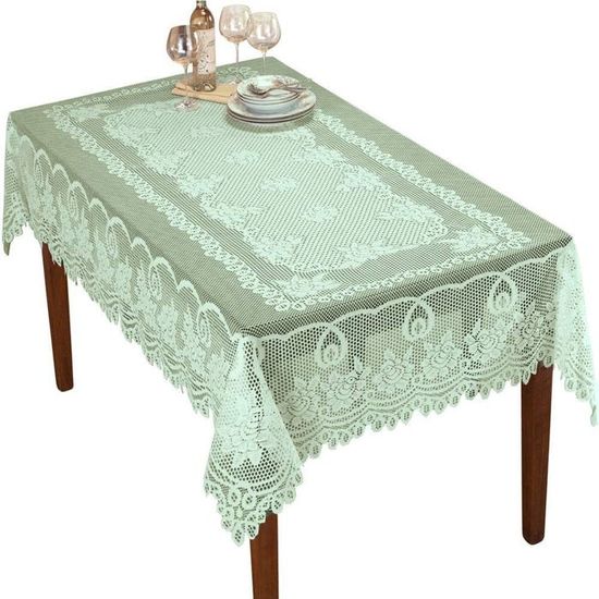 HAPPY-BELT Nappe En Dentelle,Superposition De Table Vintage Avec Ourlet