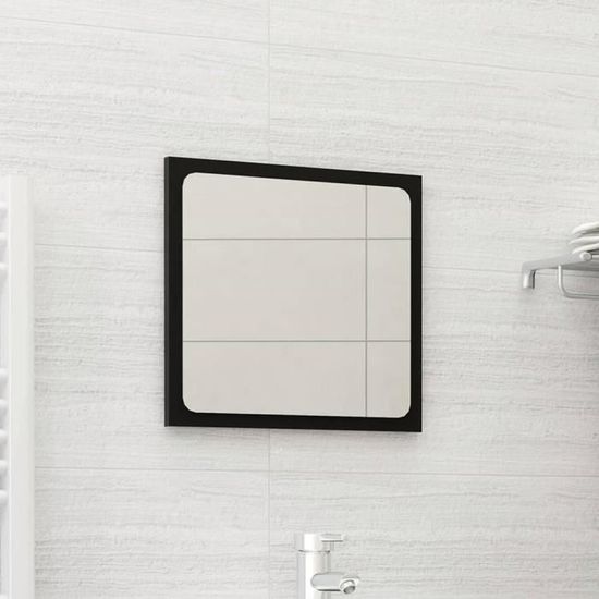 343Tendances Miroir de salle de bain Noir 40x1,5x37 cm Aggloméré TOP MEUBLE NEW 2021 -816NEWS•)Miroir de salle de bain esthétiquemen