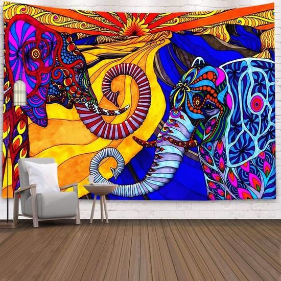 Tenture Murale Mandala Lagon Mystique | Décor Zen Maison