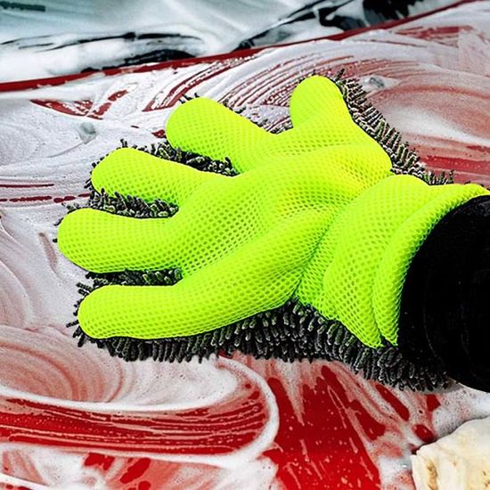TD® Gant de lavage voiture microfibres auto lavage nettoyage chiffon  véhicule nettoyage doux carrosserie moto polissage résistant - Cdiscount  Auto