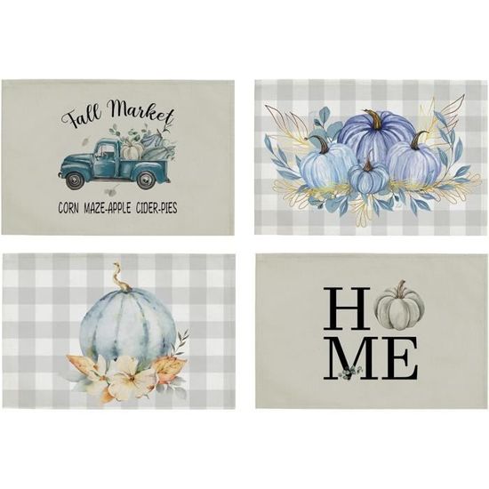 CREATCABIN Halloween Tapis De Table Ghost Pumpkin Sets De