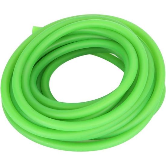 Tuyau En Latex élastique 2mm Intérieur / 5mm Extérieur - Longueur 5 Mètres - Vert Fluo - Pour Fitness, Bandes élastiques