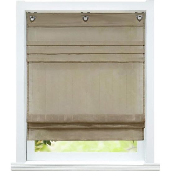 Store Romain Sur Mesure Gris Colombe – Collection Laura Ashley Dalton – Fait Main