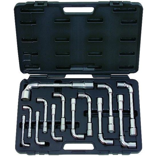 Coffret de 13 clés à pipes débouchées 6 pans x 6 pans - KSTOOLS - Type d'embout: A tube ou à pipe - Coffret