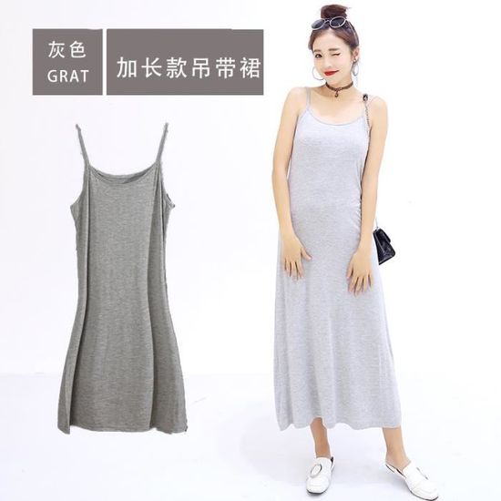 Jupe porte-jarretelles femme modal ample mi-longue gilet bas jupe grey - Cdiscount Pr??t-?�-Porter
