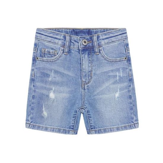 Robe Jean Déchirée Fille été - Denim Doux élastique, Coupe Trapèze, Poches, Tailles 12 Mois à 10 Ans - 8