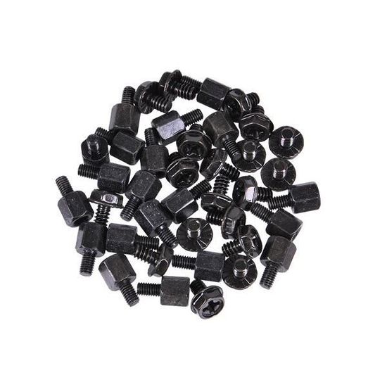 392 Vis Ordinateur Kit - M2, M2.5, M3 Noir/Argent | Pour Carte Mère, Disque Dur, Ventilateur