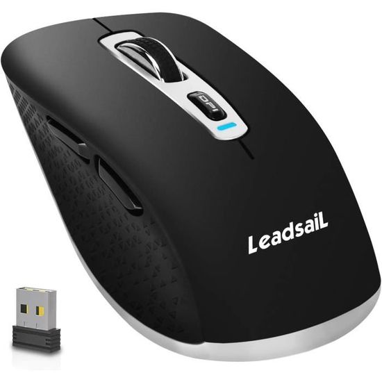 Souris Sans Fil Rechargeable SODIAL - Ultra Silencieuse, Connexion 2.4G, Parfaite Pour Bureau Ou Maison
