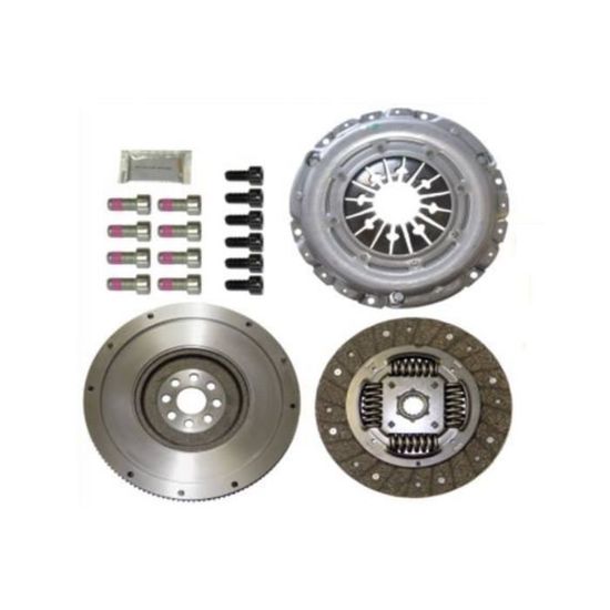 Kit Embrayage 4 Pièces Avec Volant Moteur Rigide - Compatible Audi A4 A6, Skoda Superb 1.9 TDI 130ch - Réf. 038105266AB