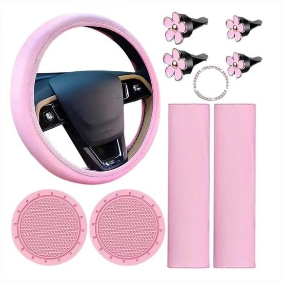 Housse De Siège De Voiture Hippie Motif Floral - Ensemble 13 Pièces Pour Femme (sièges, Volant, Coussins...)