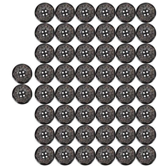 Lot De 50 Boutons En Satin Noir 20mm - Pour Smoking, Robe De Mariée, Chemisier Et Projets DIY