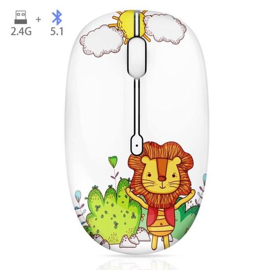 Souris Sans Fil En Forme De Hamster - Silencieuse, 1200 DPI, Pour PC Et Ordinateur Portable - Cadeau Enfant, Couleur Rose