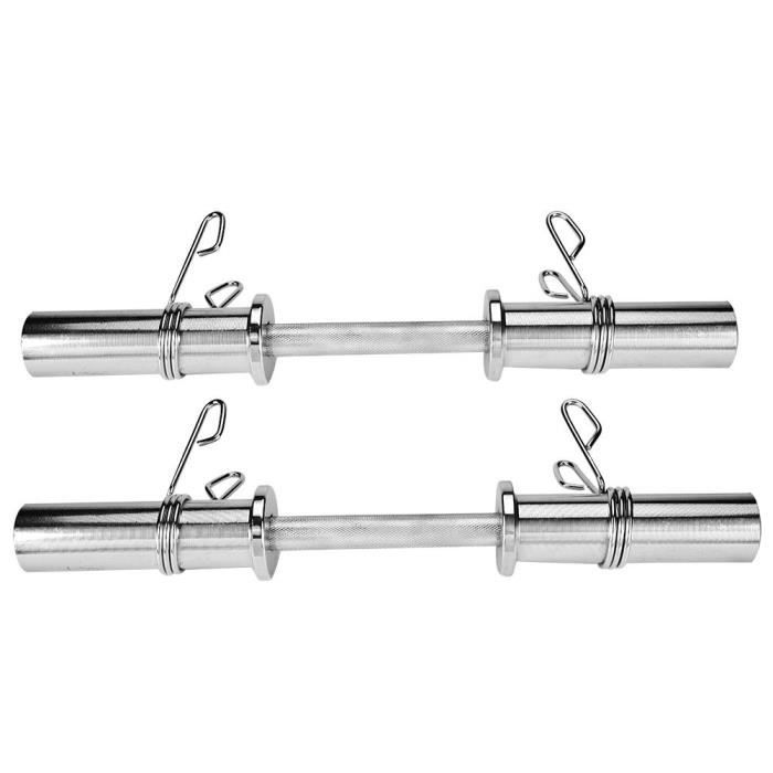Set de 2 Barres d'haltères Poignées d'haltères Accessoire Haltère barre d'extension Entraînement musculaire Haltérophilie
