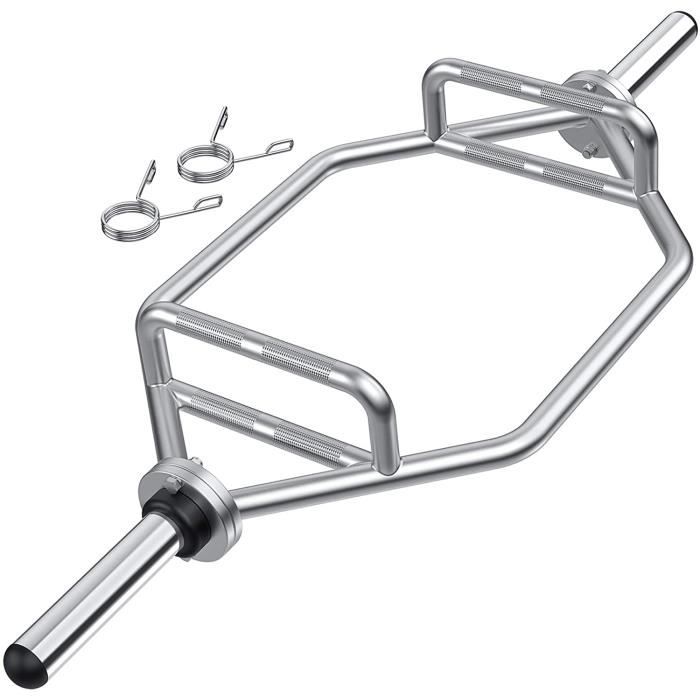 Barre de piège olympique, Barre hexagonale olympique de 145 cm pour haltérophilie, soulevé de terre, barre de squat standard