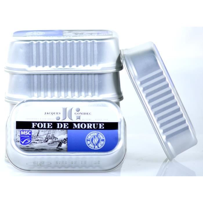 Foie de Morue riche en Oméga 3 par lot de 6 - Origine France