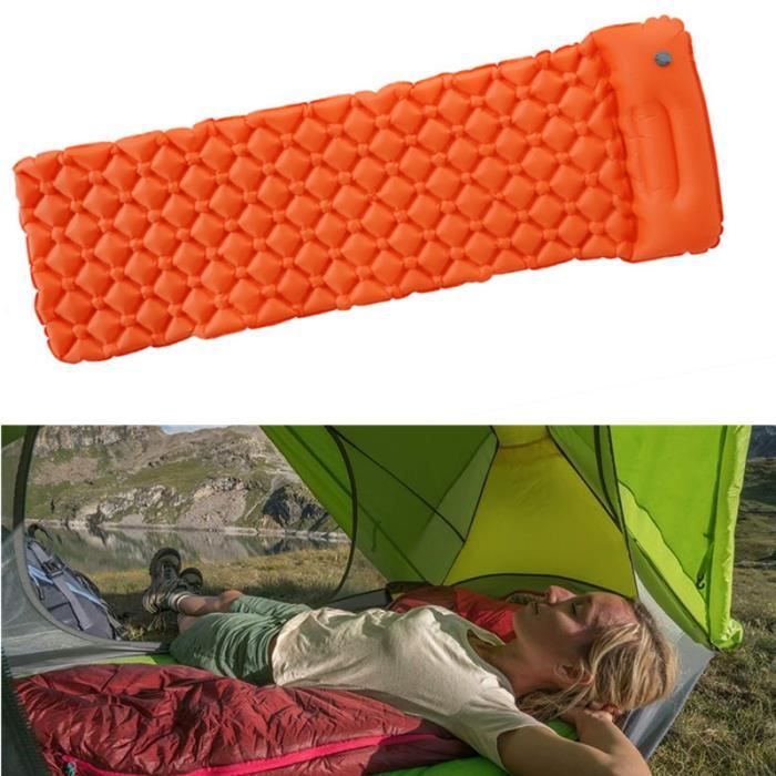 Matelas gonflable de Camping, Coussin de Sac à Dos léger Gonflable de Presse de Pied Tapis de Couchage antidérapant Portable
