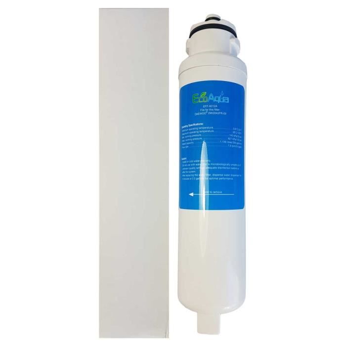 Le filtre DAEWOO EF6012A ECO AQUA est un filtre à eau interne pour réfrigérateurs américains DAEWOO qui remplace les références s...