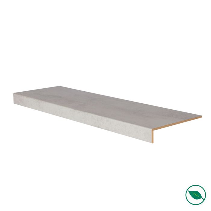 Marche rénovation d'escalier stratifié light grey 1000 x 300 x 5,6 mm . FORESTEA Dimensions : 1000 mm x 300 mm x 5.6 mm
