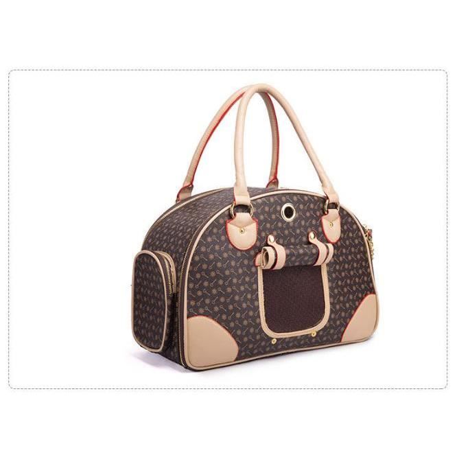 Sac de transport,Sac à bandoulière en PU pour animaux domestiques Sac à main Portable, sac de transport pour chat et - Type Black-L