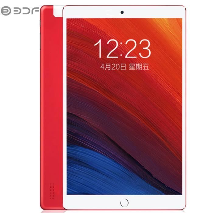 BDF Tablette PC Tactile 10.1 pouces Appel Tablet PC MTK 6580 3G - 4G Android 7.0 5000mAh - Rouge