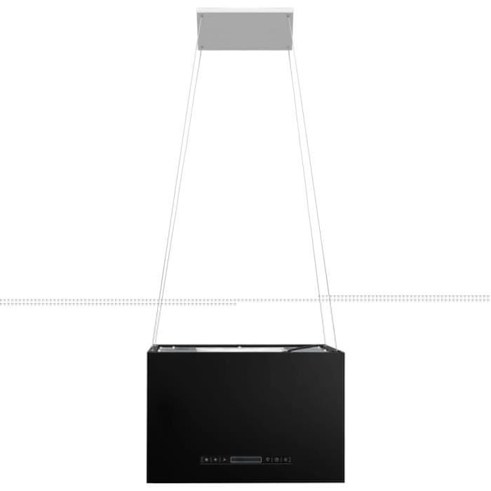Hotte îlot aspirante | Hotte de cuisine suspendue | 55 x 37 x (62-133.5) cm HB001