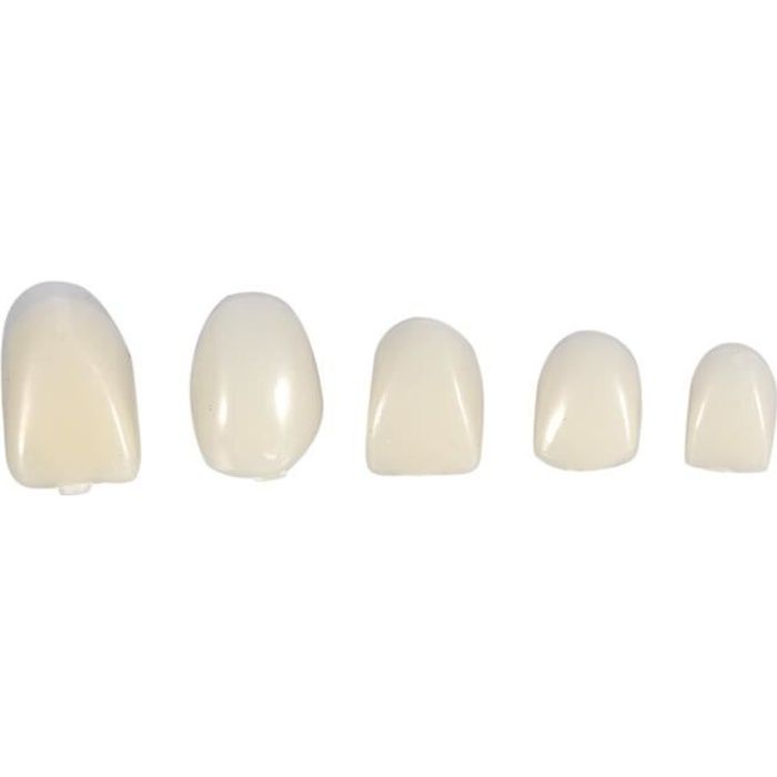 Dioche Couronne dentaire 50 pièces / boîte dents avant dentaires temporaires réalistes soins bucco-dentaires résine couronne