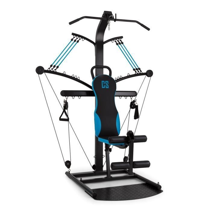 CAPITAL SPORTS Hawser Appareil fitness câble noir-bleu acier