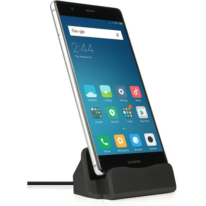 Chargeur Dock USB C Android - Station de Charge Smartphone Samsung Galaxy A3 A5 S8 S9 Plus/Huawei P9 P10 Mate 30 - Socle NoirX