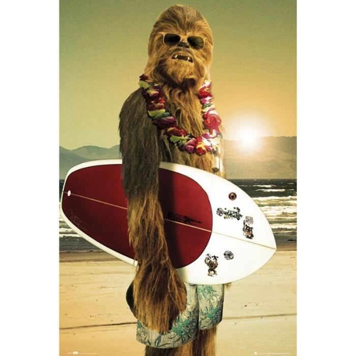 Poster Star Wars Chewbacca Surfing