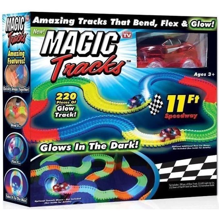 MAGIC TRACKS - Circuit lumineux + Voiture rouge