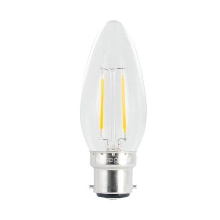 INTEGRAL LED Ampoule flamme filament B22 250lm 2W équivalent à 25W